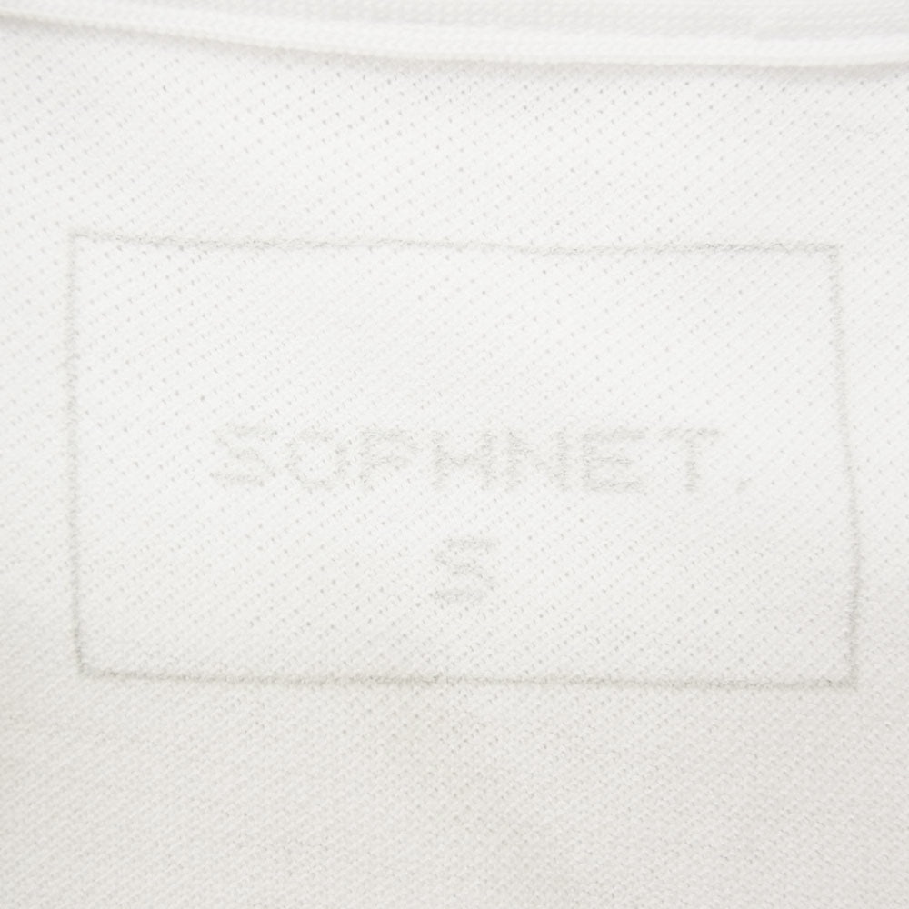SOPHNET. ソフネット SOPH-160082 胸元刺繍 サイド カモフラージュ切替 半袖 ポロシャツ ホワイト系 S【中古】