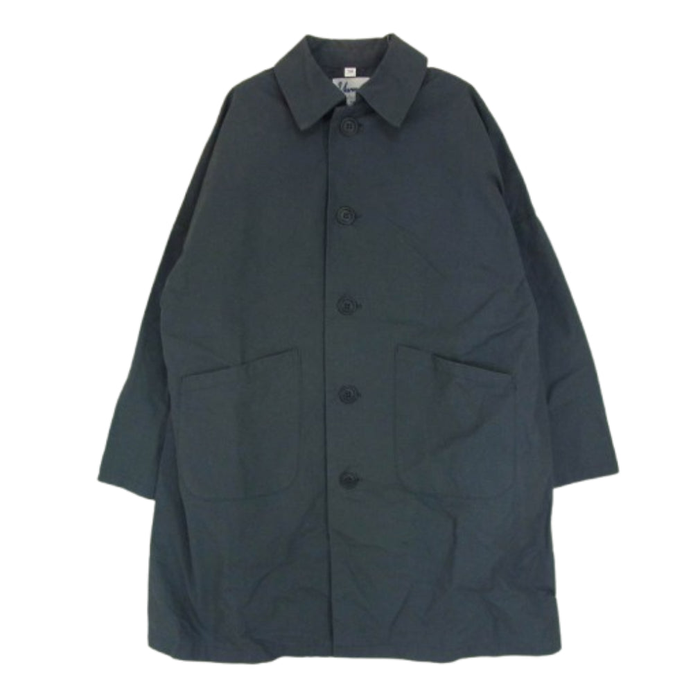 SOPHNET. ソフネット 19SS SOPH-190006 × YARMO ヤーモ BRISBANE MOSS DUSTER COAT ステンカラー ショップ コート ダスターコート ネイビー系 38【中古】
