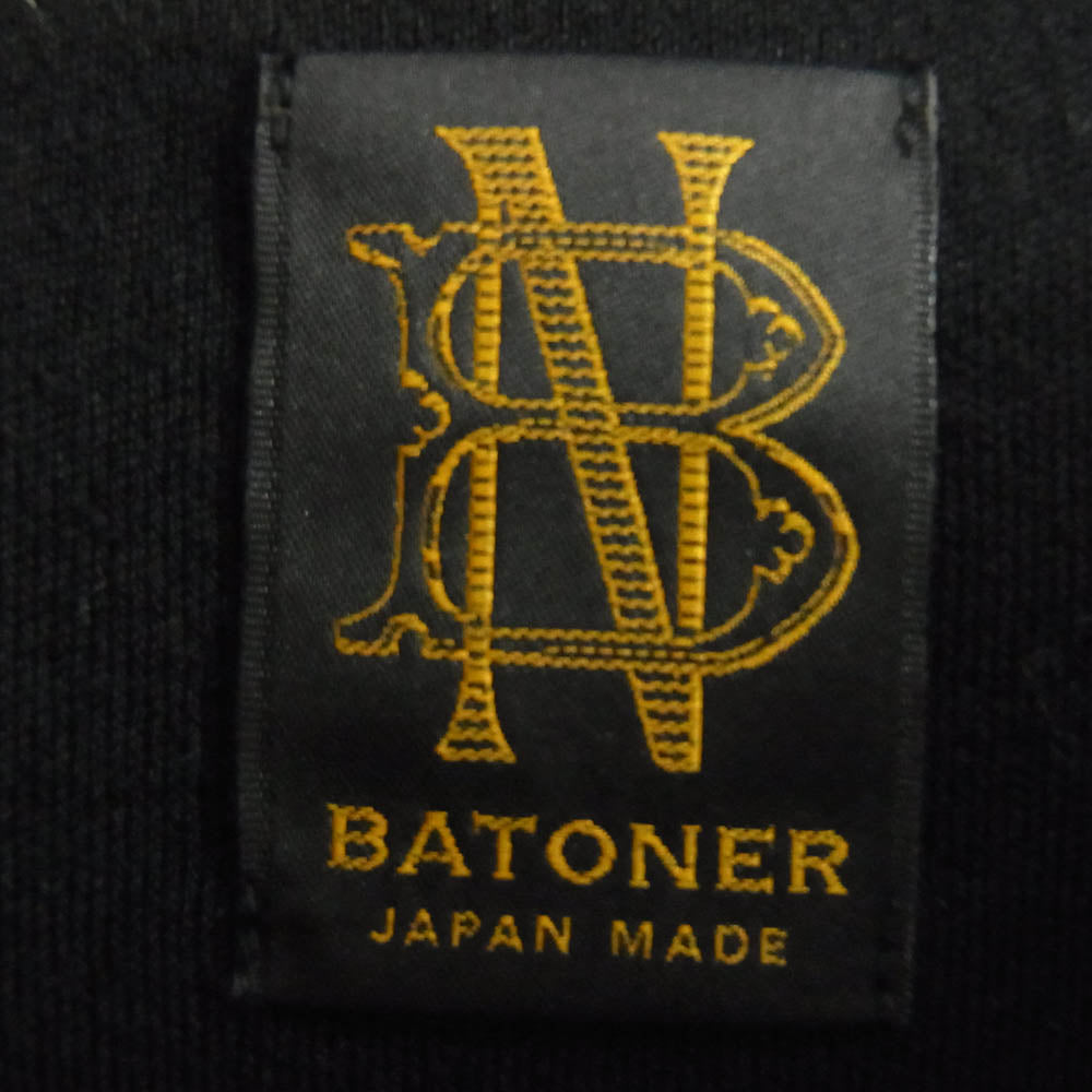 バトナー 22AW BN-23FM-022 SMOOTH WOOL CREW NECK 32ゲージスムースウールクルーネックニット ブラック系 2【中古】