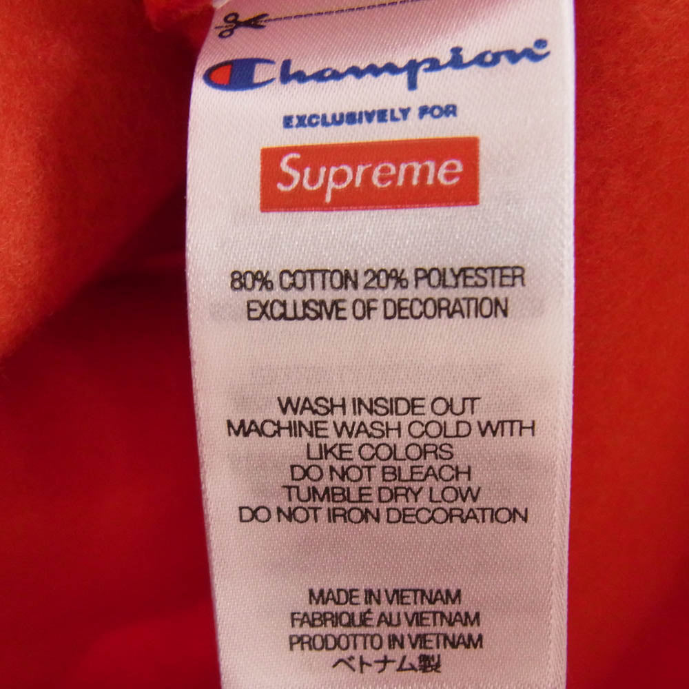Supreme シュプリーム 24ss × champion zip up hooded sweatshirt チャンピオン ジップ アップ フーデット スウェット パーカー レッド系 M レッド系 M【新古品】【未使用】【中古】