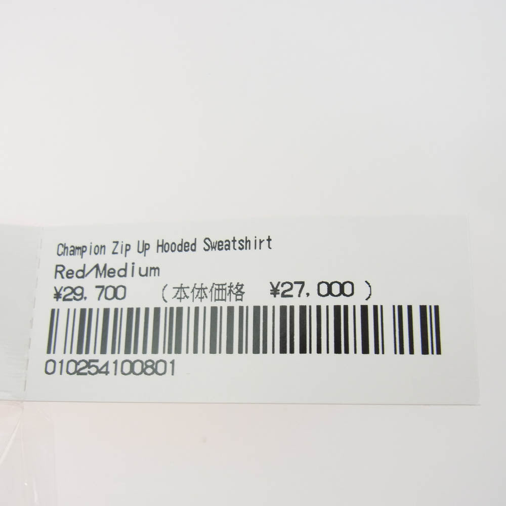 Supreme シュプリーム 24ss × champion zip up hooded sweatshirt チャンピオン ジップ アップ フーデット スウェット パーカー レッド系 M レッド系 M【新古品】【未使用】【中古】