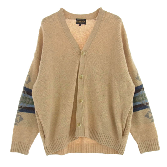 ペンドルトン ウール混 カーディガン アイボリー ベージュ系 L【中古】