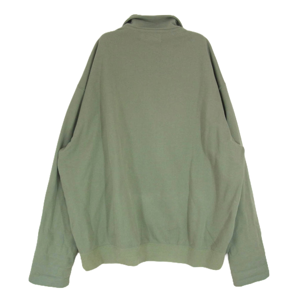 GRAPHPAPER グラフペーパー 22AW GU223-70106 Compact Terry Roll Up Sleeve Half Zip コンパクト テリー ロールアップスリーブ ハーフジップ スウェット カーキ系 F【中古】