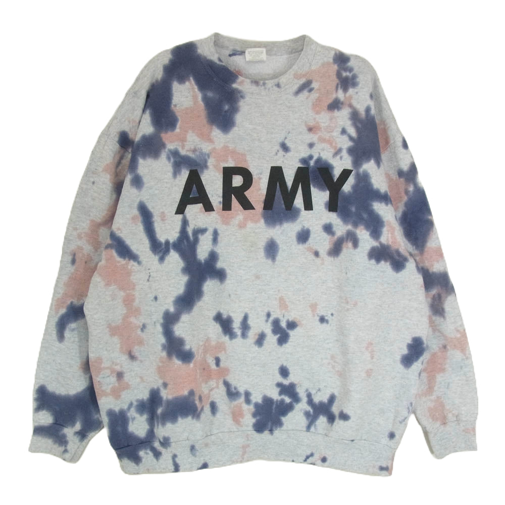 ヴィンテージ 染加工 ARMY クルー スウェット ブルー系 L【中古】