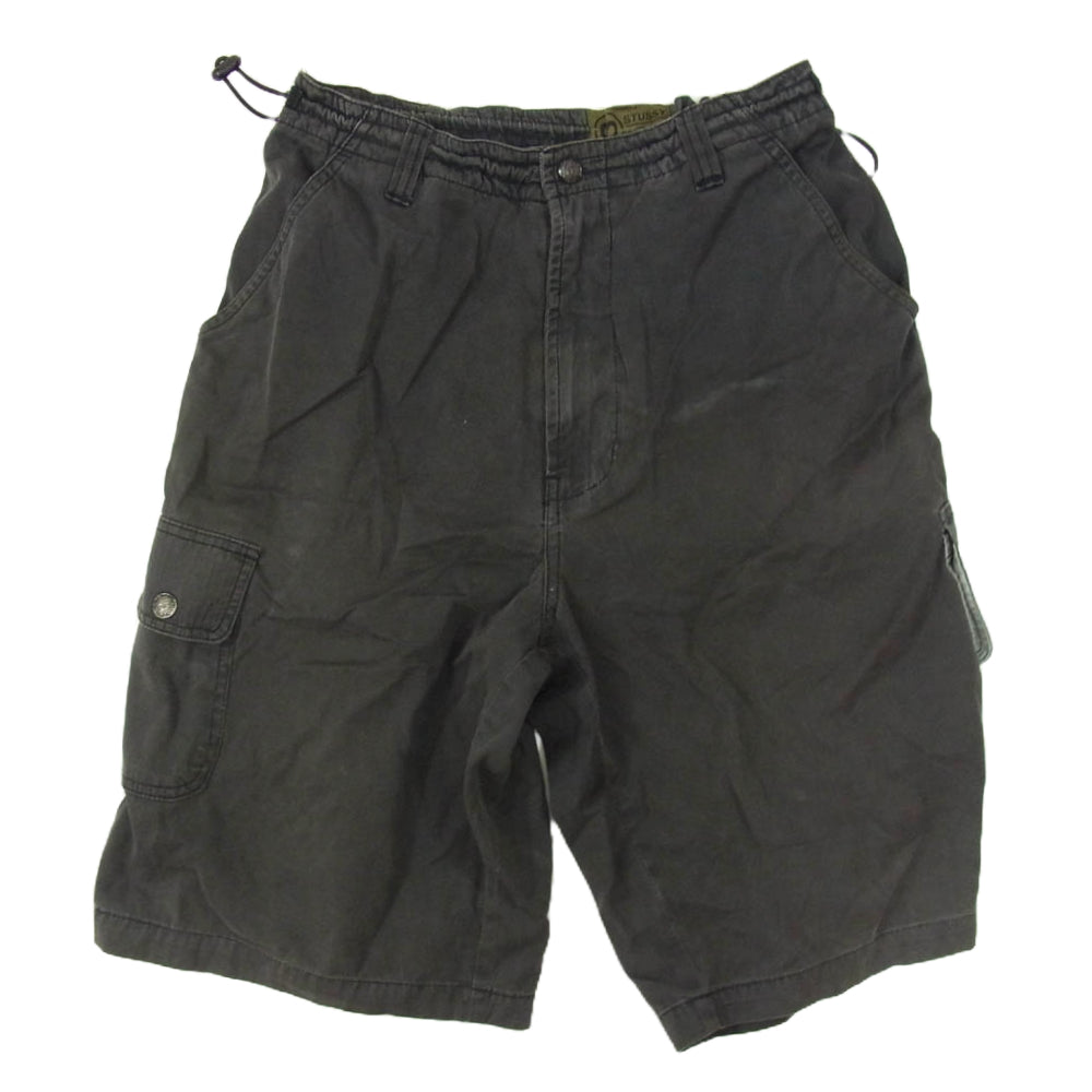 STUSSY ステューシー OLD オールド SURPLUS 20th サープラス カーゴ ショーツ ブラック系 L【中古】