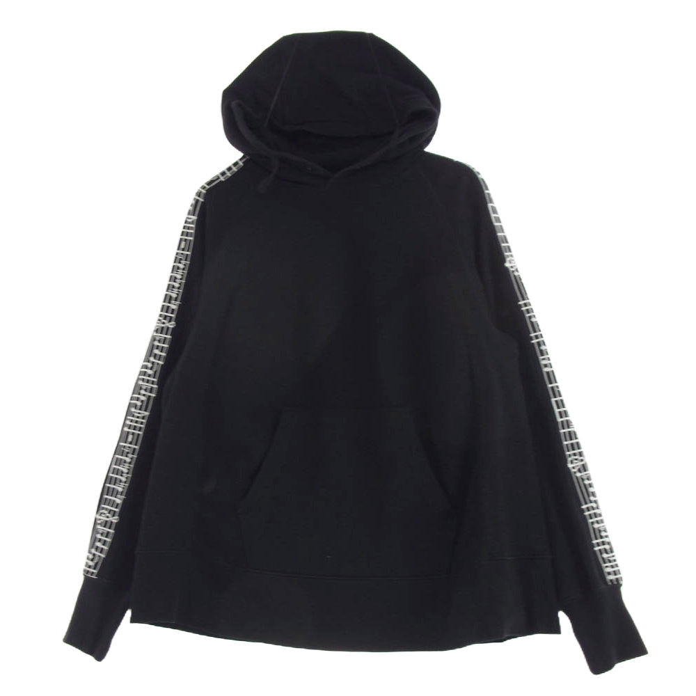 Engineered Garments エンジニアードガーメンツ 20AW Raglan Hoody w/Tape Fleece 音符 パーカー ブラック系 S【中古】
