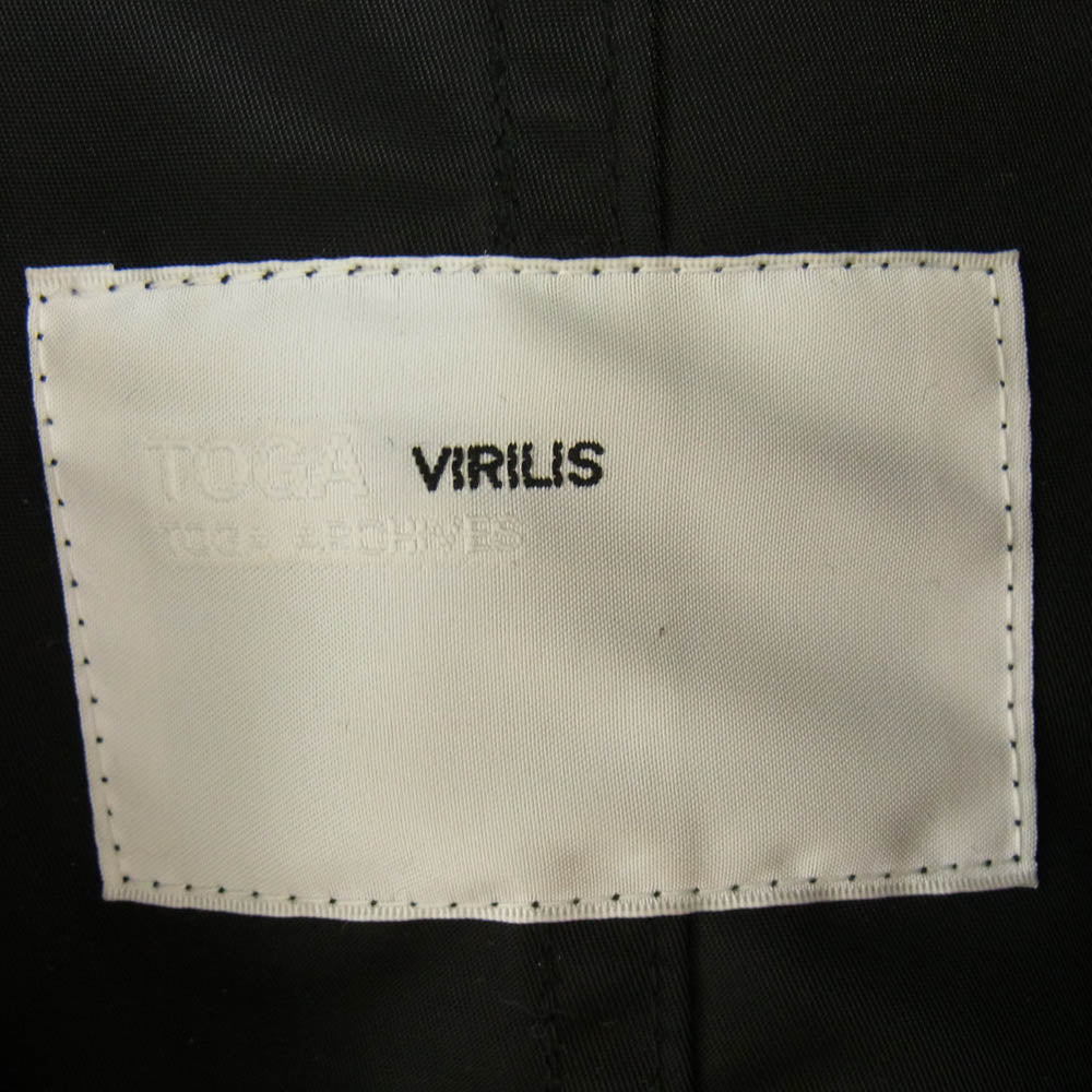 TOGA トーガ TV92-FA329 VIRILIS FAKE FUR COAT フェイク ファー ナイロンドッキング コート ブラック系 46【中古】