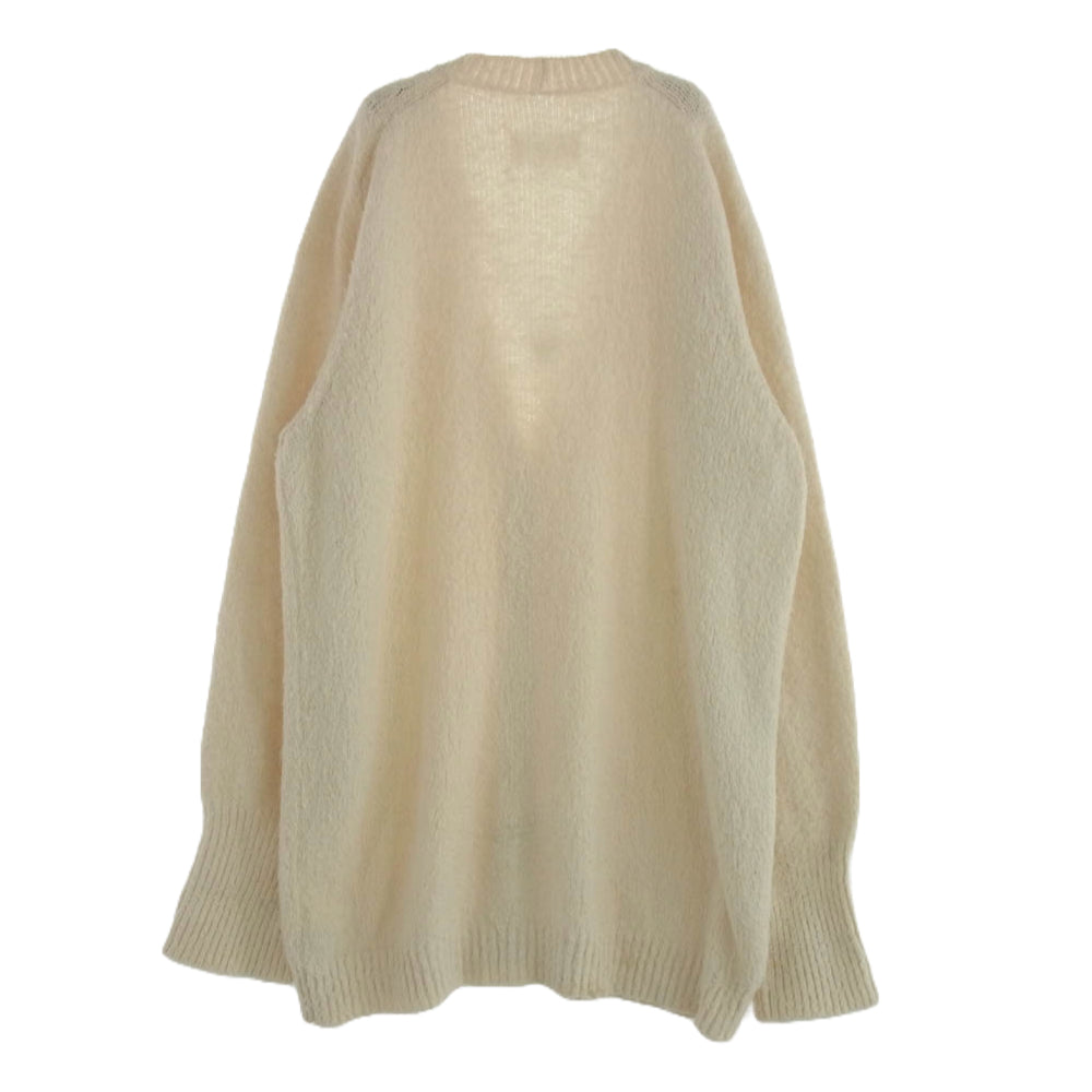 MAISON MARGIELA メゾンマルジェラ 21AW S51GP0226 S17664 ボタン ステッチ デザイン コットン パイル オーバーサイズ カーディガン オフホワイト系 S【中古】
