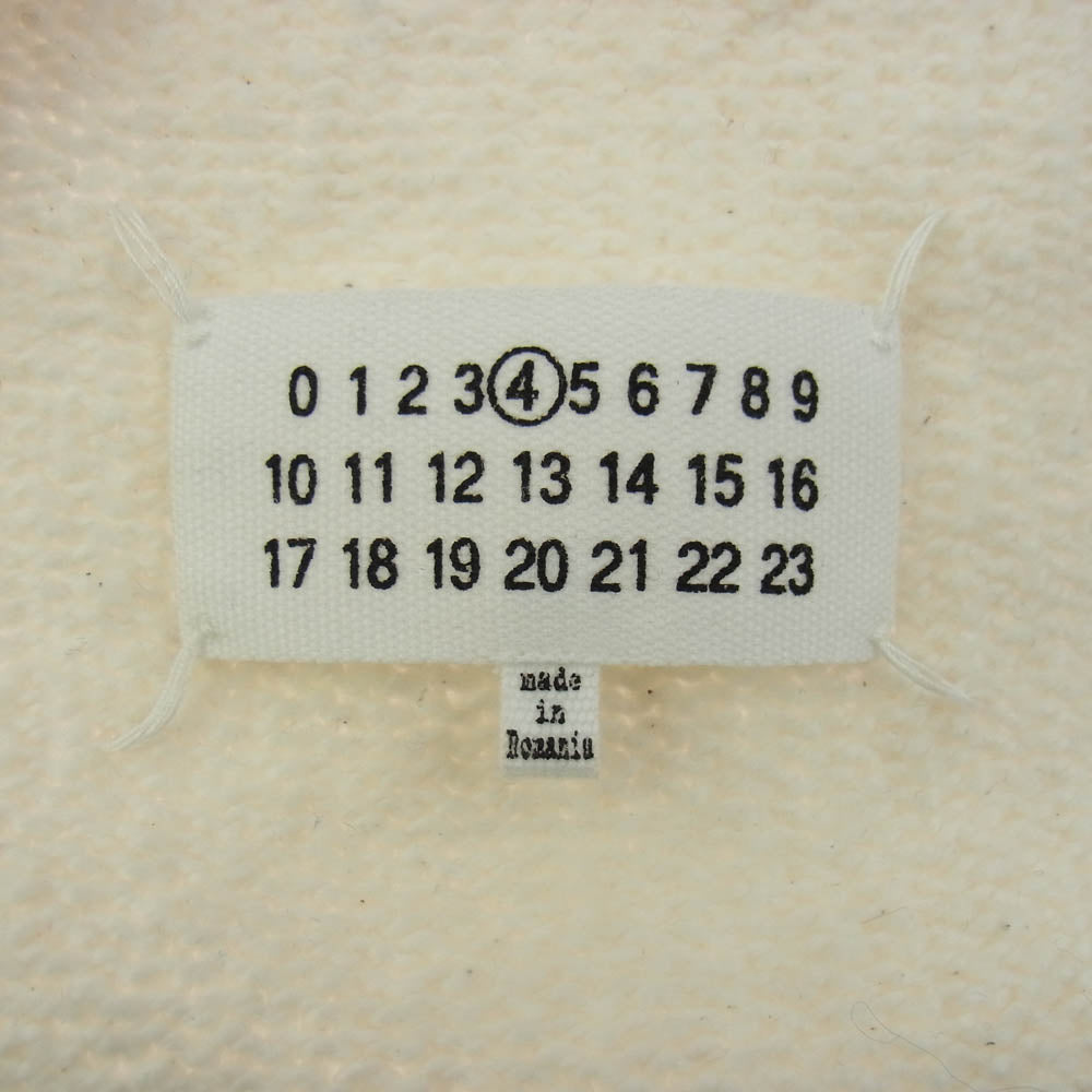 MAISON MARGIELA メゾンマルジェラ 21AW S51GP0226 S17664 ボタン ステッチ デザイン コットン パイル オーバーサイズ カーディガン オフホワイト系 S【中古】