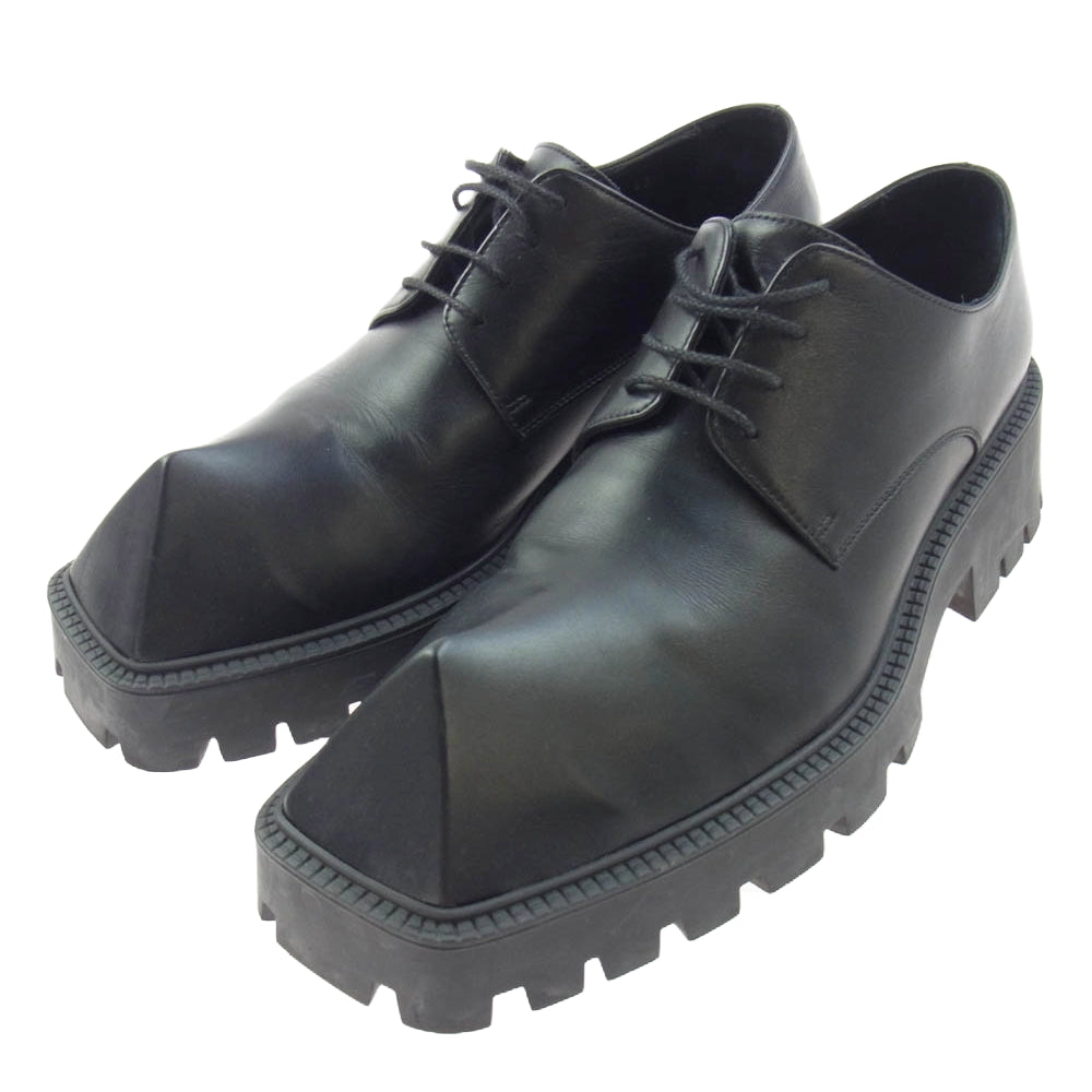 BALENCIAGA バレンシアガ 656977 RHINO チャンキー ダービー レースアップ ダービー シューズ ブラック系 43【中古】