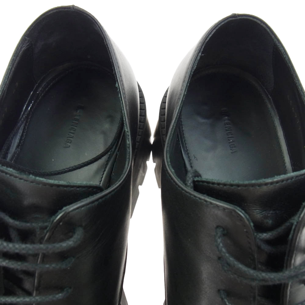 BALENCIAGA バレンシアガ 656977 RHINO チャンキー ダービー レースアップ ダービー シューズ ブラック系 43【中古】