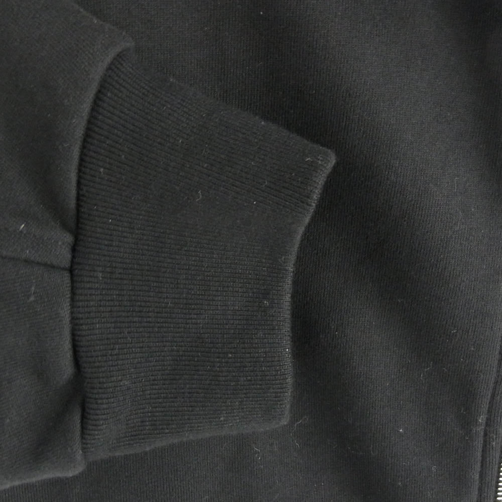 DRIES VAN NOTEN ドリスヴァンノッテン HARRINE EMB SWEAT JACKET ロゴ刺繍 ジップアップ フーディ パーカー ブラック系 ゴールド系 M【中古】