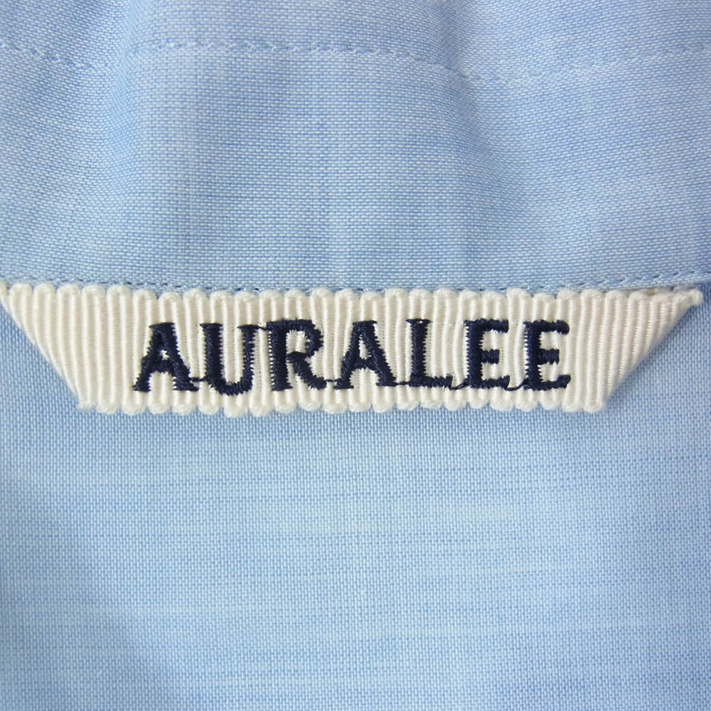 AURALEE オーラリー 24SS A24SS02VO HARD TWIST FINX ORGANDY HALF SLEEVED SHIRT 半袖 シャツ ライトブルー系 3【中古】