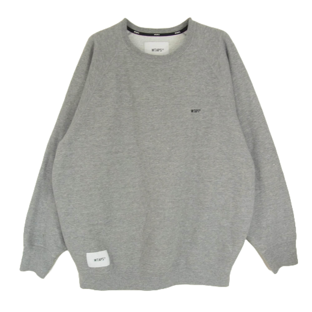 WTAPS ダブルタップス 24AW 242ATDT-CSM25 SIGN 03 SWEATER CTPL ASH GRAY クルーネック スウェット グレー系 X02【中古】