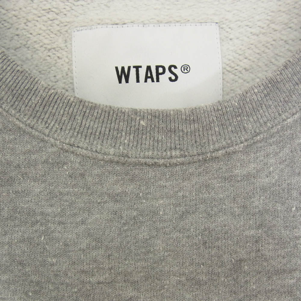 WTAPS ダブルタップス 24AW 242ATDT-CSM25 SIGN 03 SWEATER CTPL ASH GRAY クルーネック スウェット グレー系 X02【中古】