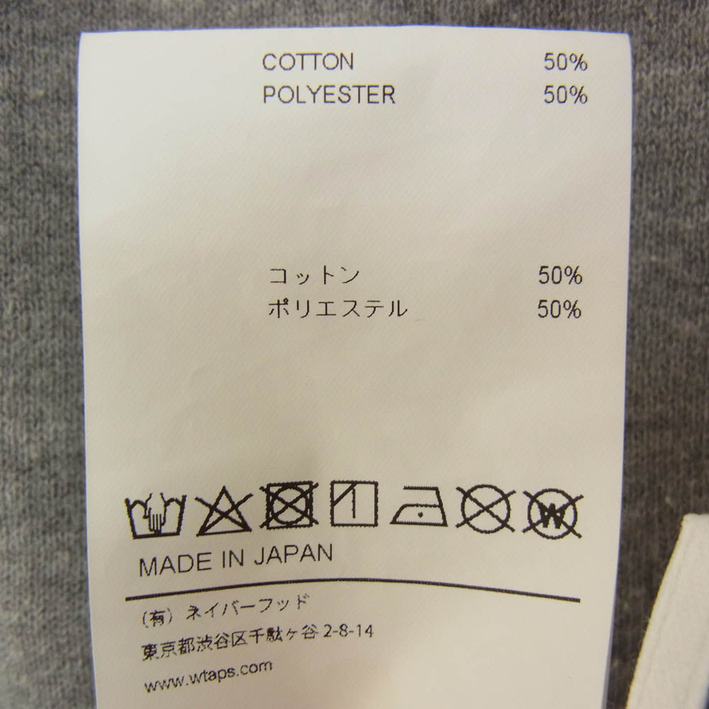 WTAPS ダブルタップス 24AW 242ATDT-CSM25 SIGN 03 SWEATER CTPL ASH GRAY クルーネック スウェット グレー系 X02【中古】