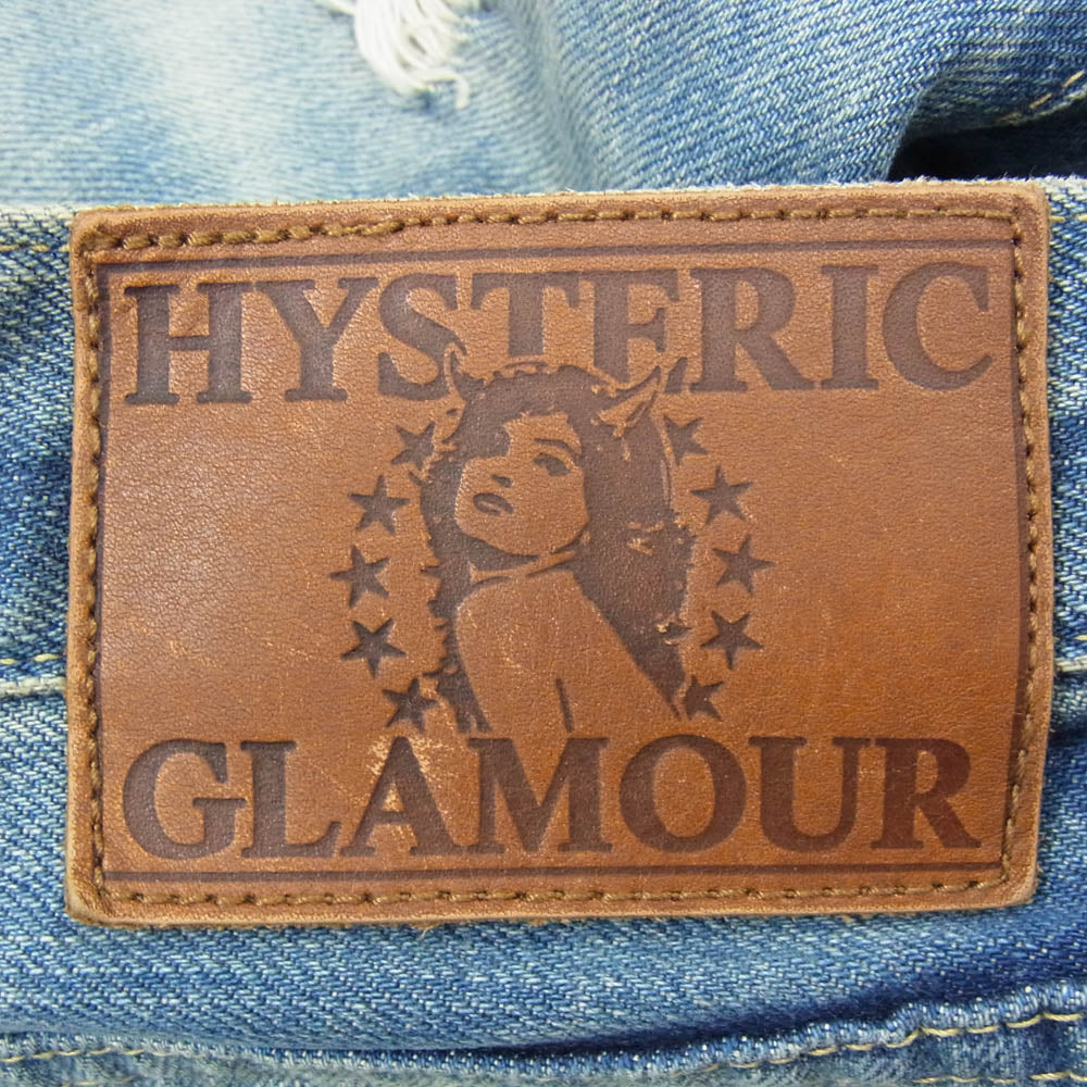 HYSTERIC GLAMOUR ヒステリックグラマー 0263AP14 REMAKE加工 ダメージ リペア スタッズ デニム パンツ インディゴブルー系 29【中古】