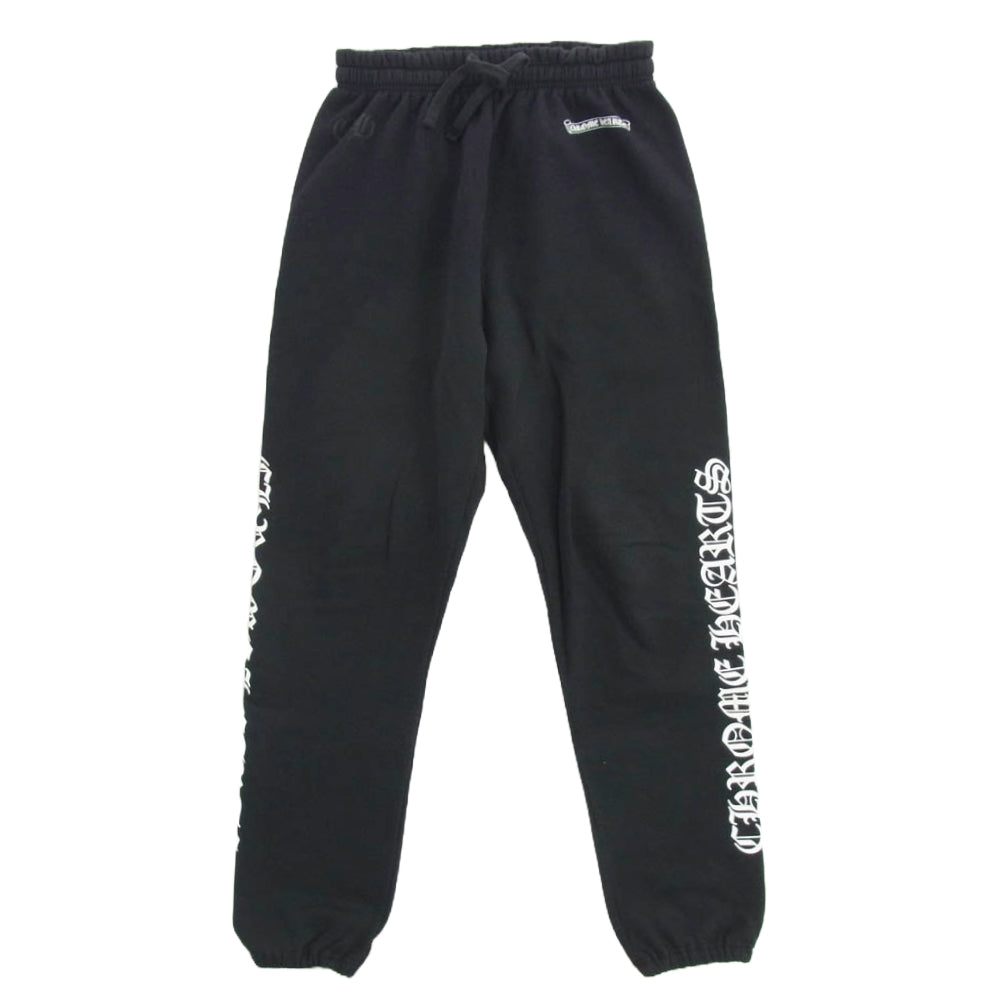 CHROME HEARTS クロムハーツ（原本無） SWEAT PANTS サイドロゴプリント スウェットパンツ ブラック系 M【中古】