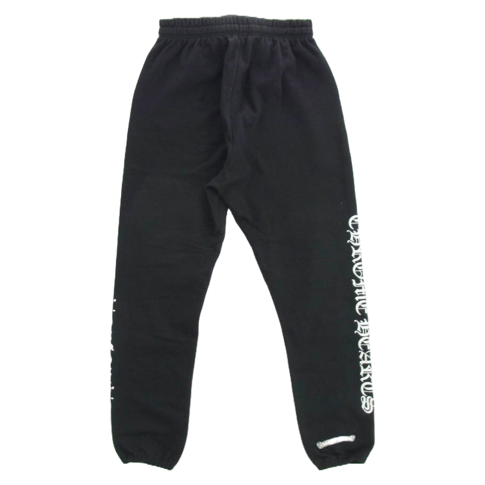 CHROME HEARTS クロムハーツ（原本無） SWEAT PANTS サイドロゴプリント スウェットパンツ ブラック系 M【中古】
