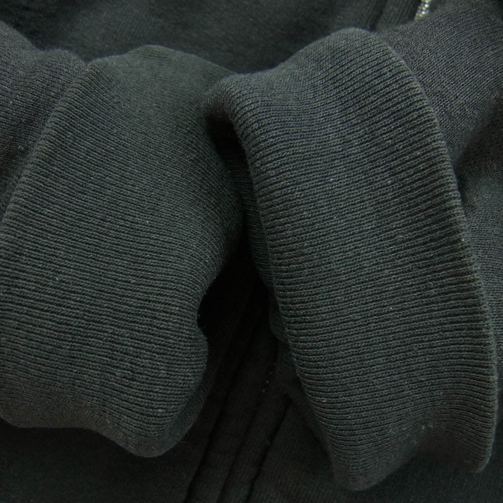 CHROME HEARTS クロムハーツ（原本無） OLD SWTSHRT PLVR オールド 裏地サーマル 袖ロゴ バックホースシュー プリント ダガー ジップアップ パーカー ブラック系 L【中古】