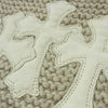 CHROME HEARTS クロムハーツ（原本無） SCARF FRNGD HNDKNT CEM レザー セメタリークロスパッチ付き カシミヤ フリンジ マフラー ストール スカーフ オフホワイト系 ベージュ系【中古】