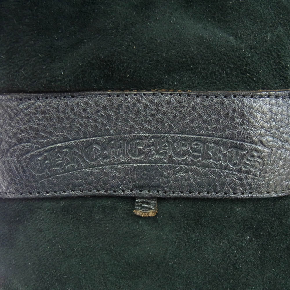 CHROME HEARTS クロムハーツ（原本無） バックフレアニークロスボタンウエスタンレザー 長袖シャツ ブラック系【中古】