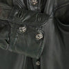 CHROME HEARTS クロムハーツ（原本無） バックフレアニークロスボタンウエスタンレザー 長袖シャツ ブラック系【中古】