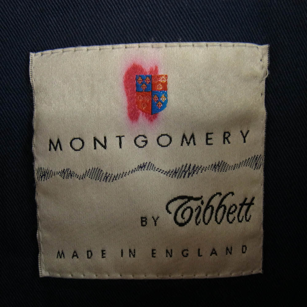 モンゴメリー 英国製 襟コーデュロイ切替 チェック柄 オイルドジャケット グリーン系 40【中古】