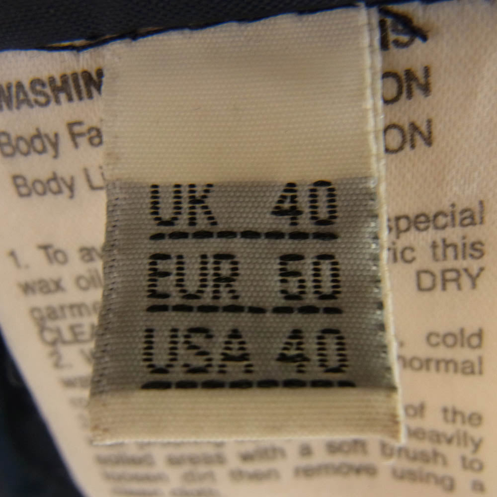 モンゴメリー 英国製 襟コーデュロイ切替 チェック柄 オイルドジャケット グリーン系 40【中古】