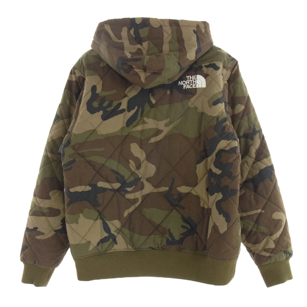 THE NORTH FACE ノースフェイス NY17503 YAKKIN JACKET ヤッキン カモフラージュ キルティング 中綿 フーデッド ジャケット カーキ系 M【中古】