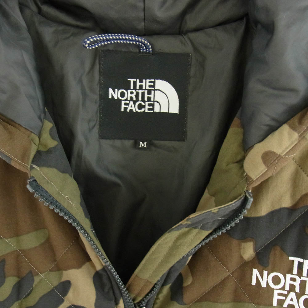 THE NORTH FACE ノースフェイス NY17503 YAKKIN JACKET ヤッキン カモフラージュ キルティング 中綿 フーデッド ジャケット カーキ系 M【中古】