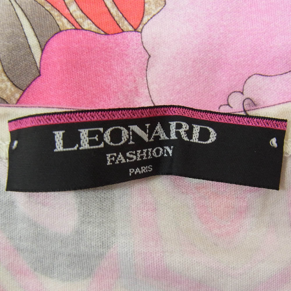 LEONARD レオナール 0'359164 総柄 花柄 マルチカラー 半袖 Tシャツ カットソー ピンク系 M【中古】