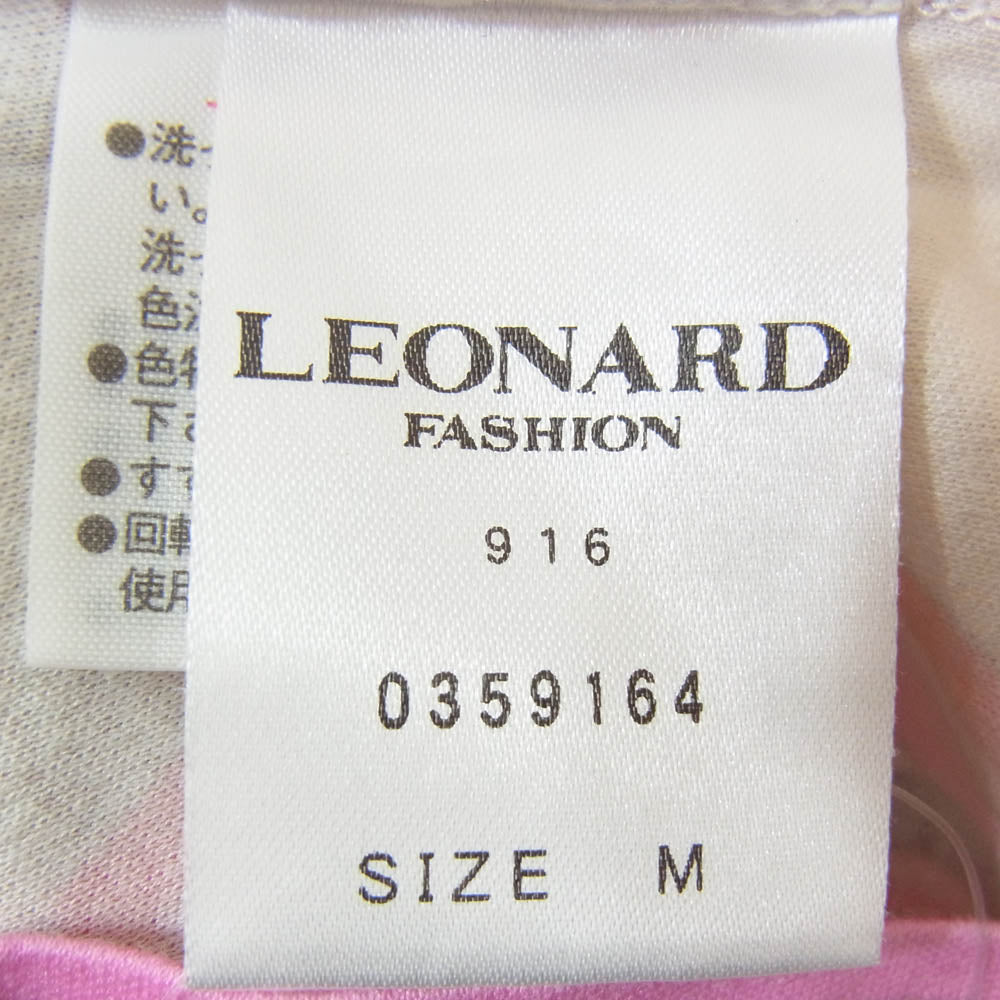 LEONARD レオナール 0'359164 総柄 花柄 マルチカラー 半袖 Tシャツ カットソー ピンク系 M【中古】