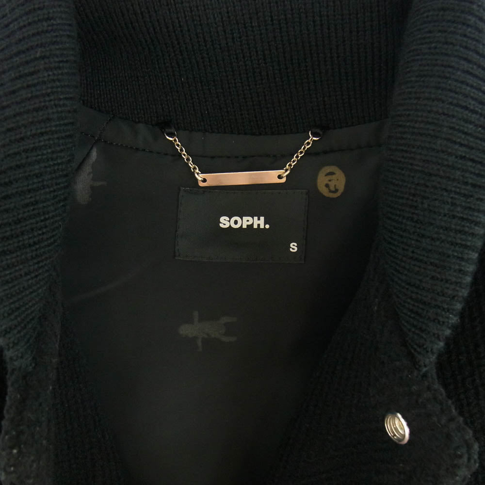SOPH ソフ SOPH-1222 archive アーカイブ Pharaoh Jacket ファラオ ジャケット ウール スタジャン ブラック系 S【美品】【中古】