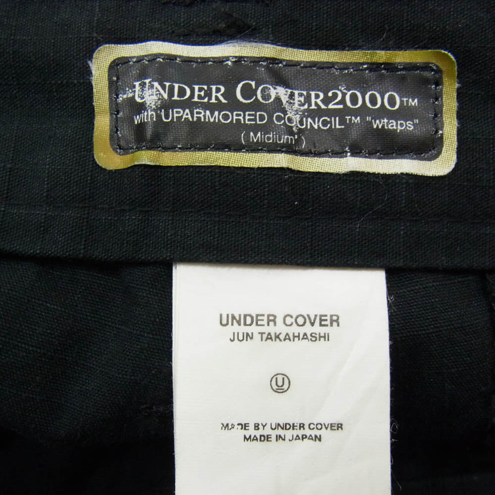 UNDERCOVER アンダーカバー 00年製 K253 × Wtaps ダブルタップス TEASER期 リップストップ サイド ポケット パンツ Y2K ブラック系 M【中古】