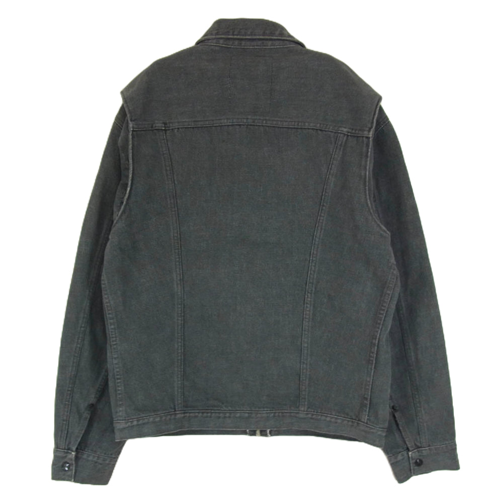 NEIGHBORHOOD ネイバーフッド 02AW 2000年製 Y2K Nbhd ロゴ ブラック デニム トラッカー ジャケット ブラック系 M【中古】