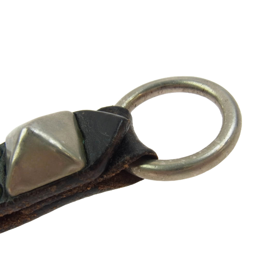 WOLF'S HEAD ウルフズヘッド スタッズ レザー ベルトループ キーホルダー ブラック系【中古】