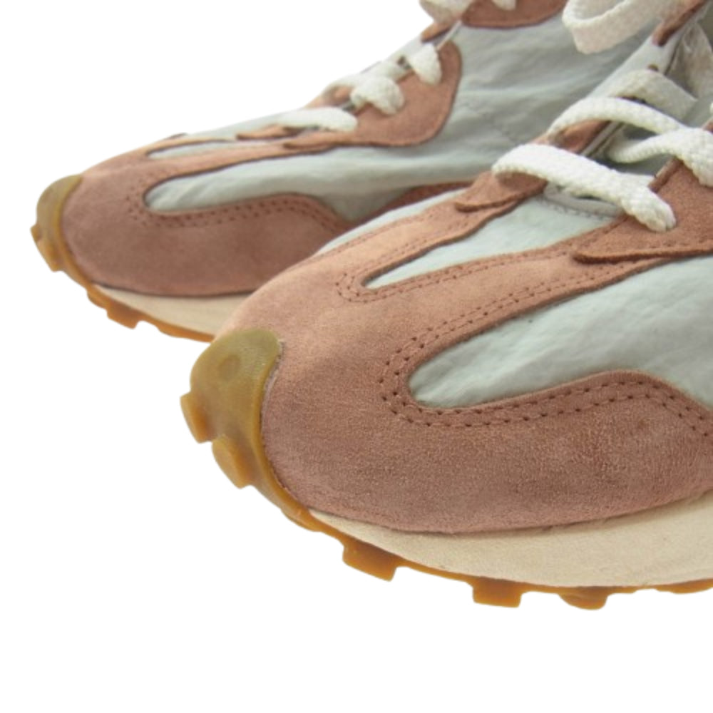 NEW BALANCE ニューバランス MS327JC1 スエード ローカット スニーカー グレー系 ピンク系 27.5cm【中古】