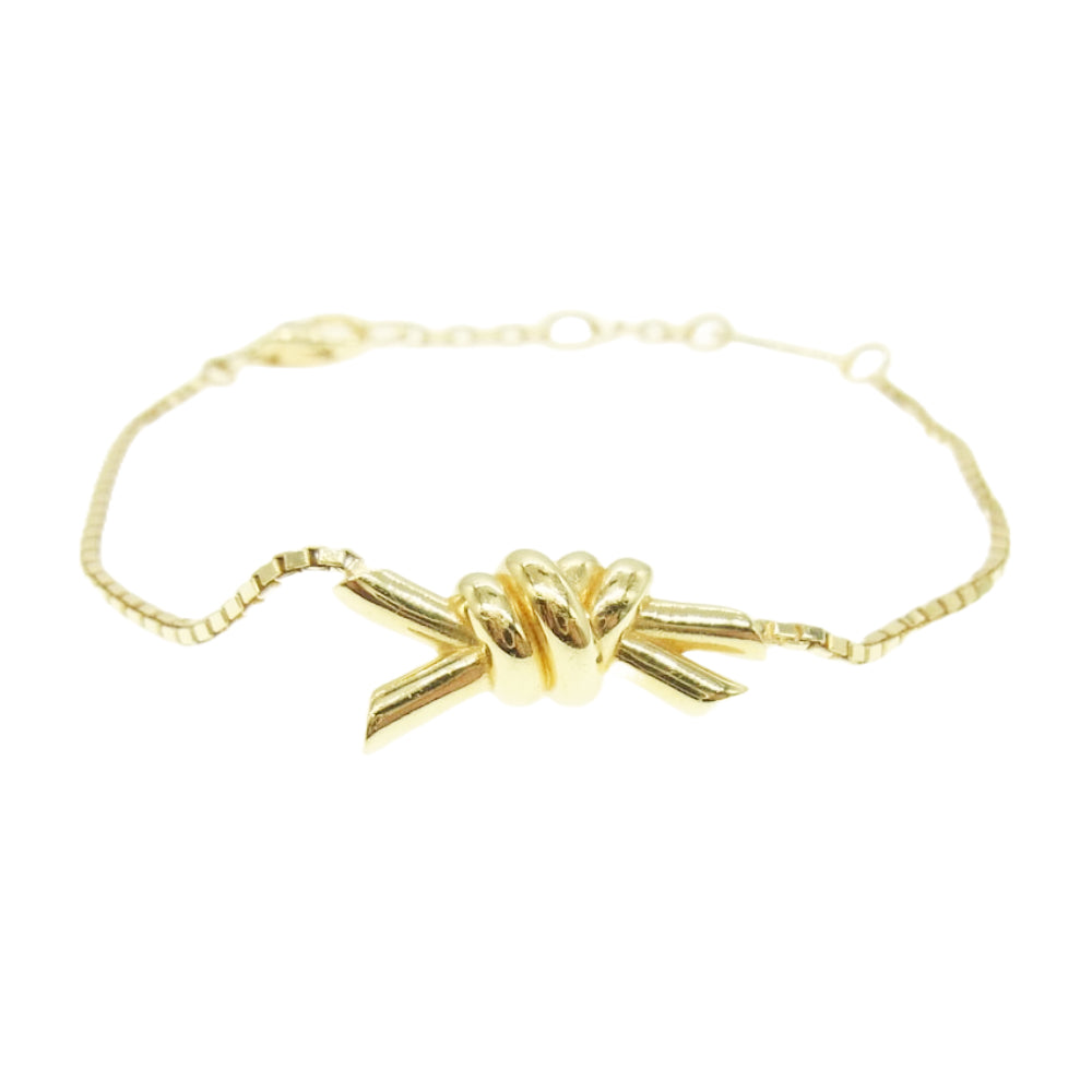 BOTTEGAVENETA ボッテガヴェネタ 815934VAHU08120 ワイヤー モチーフ ノット ブレスレット シルバー925 ゴールド系【中古】