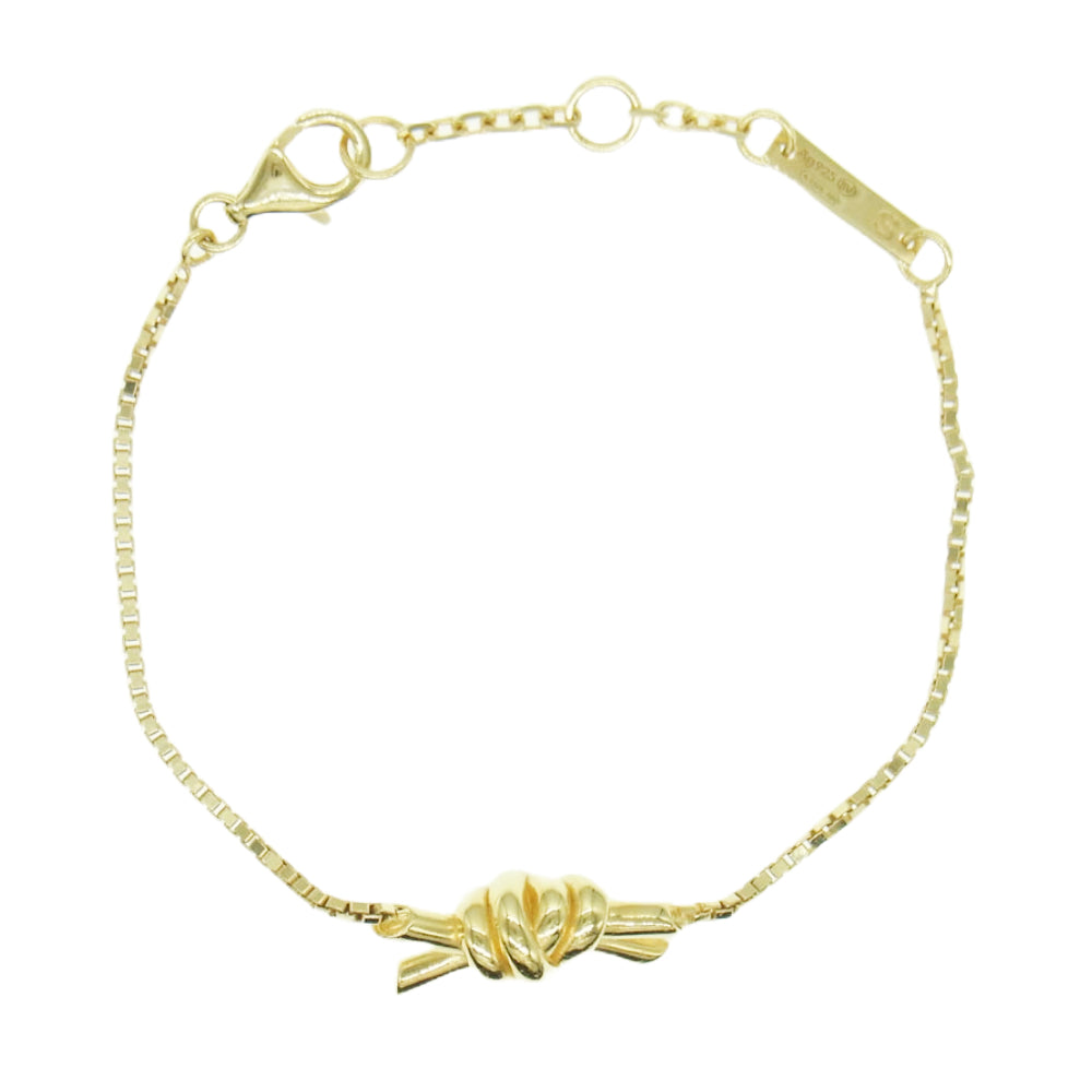 BOTTEGAVENETA ボッテガヴェネタ 815934VAHU08120 ワイヤー モチーフ ノット ブレスレット シルバー925 ゴールド系【中古】