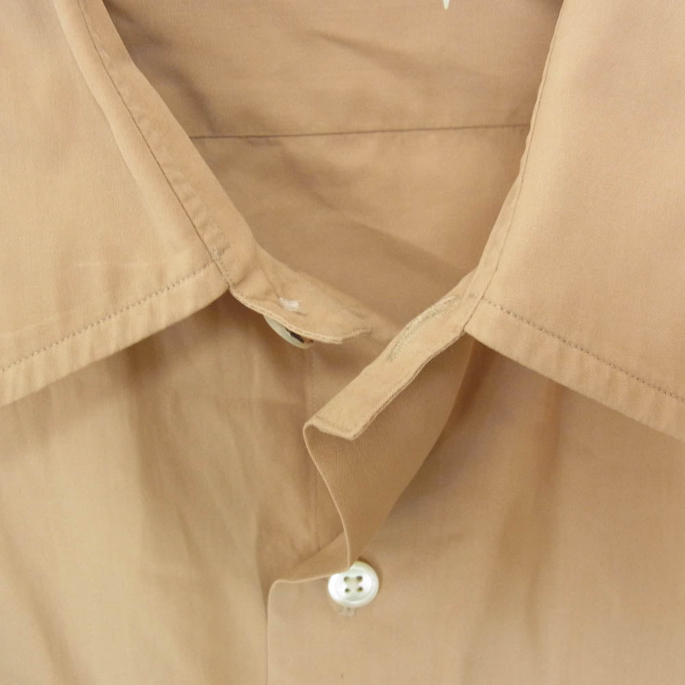 PORTER CLASSIC ポータークラシック ROLL UP COTTON SHIRT ロールアップ ヴィンテージ コットン シャツ ブラウン系 M【中古】