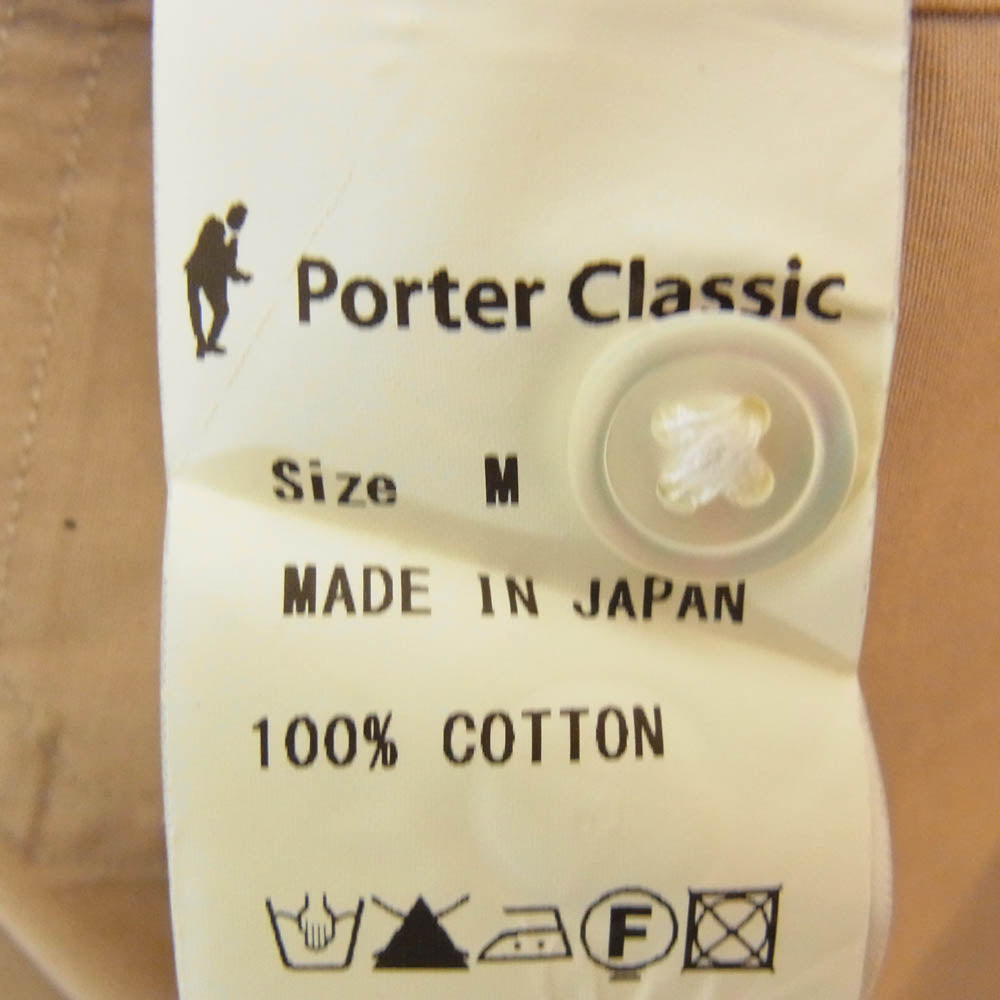 PORTER CLASSIC ポータークラシック ROLL UP COTTON SHIRT ロールアップ ヴィンテージ コットン シャツ ブラウン系 M【中古】
