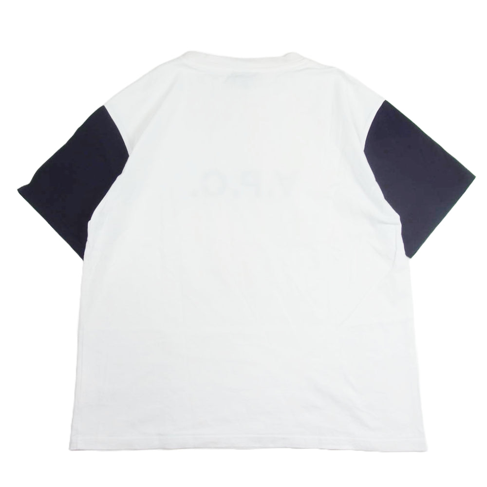 A.P.C. アーペーセー 反転 ロゴ 刺繍 Tシャツ 半袖 ホワイト系 L【中古】