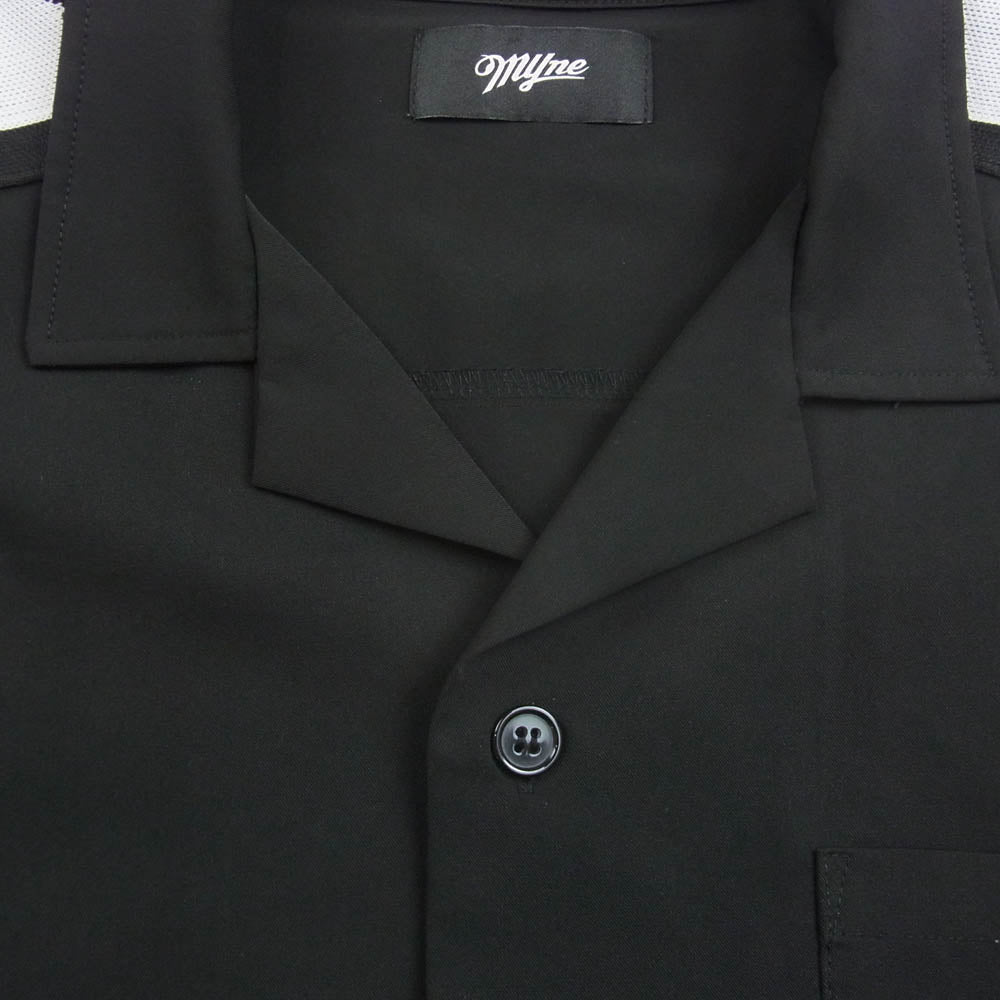 マイン G08SH018 Jacquard Tape Half Sleeve Shirt ジャカード テープ 半袖 シャツ ブラック系 L【中古】