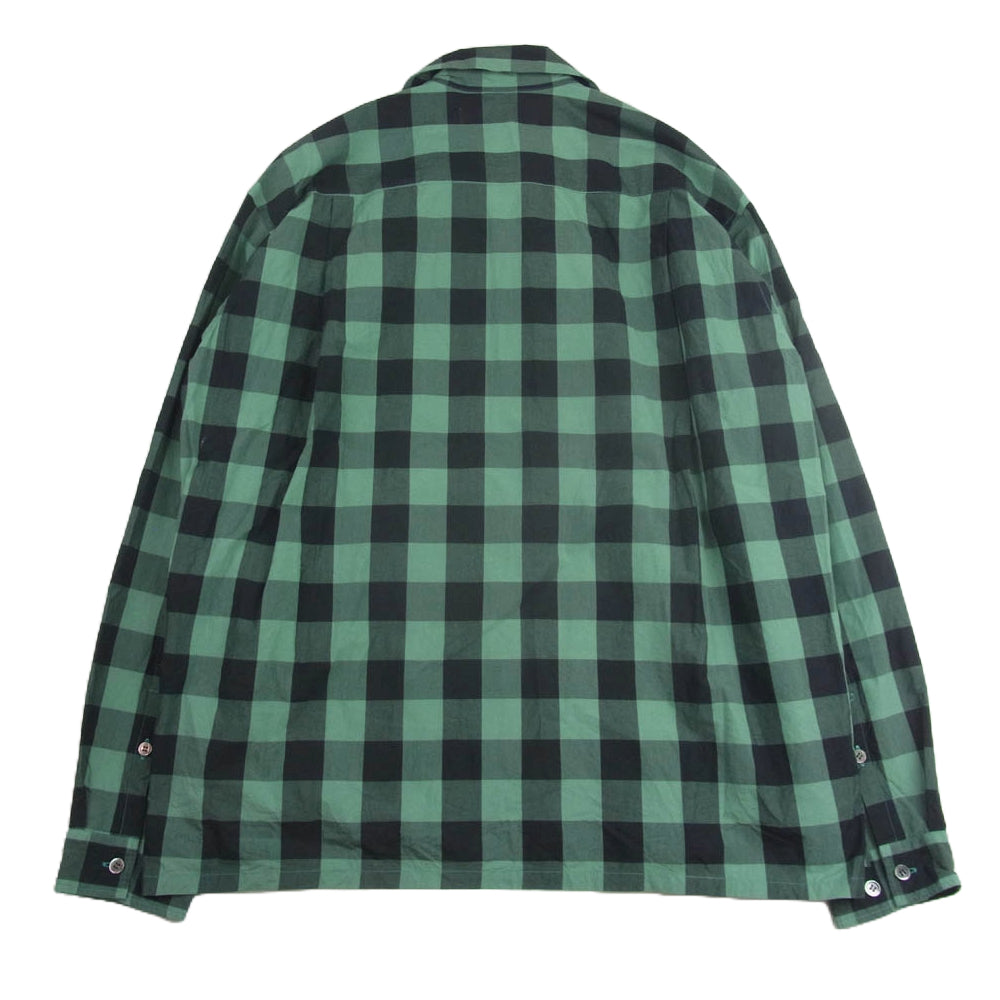 タイオアノット T02-SH03 VENICE OPEN COLLAR Ｈ/S SHIRT ベニス オープンカラー ハーフスリーブ チェック シャツ ブラック系 グリーン系 3【中古】