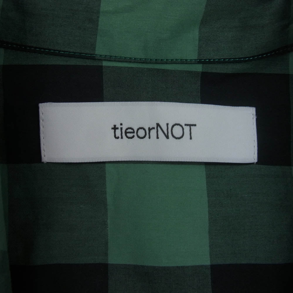 タイオアノット T02-SH03 VENICE OPEN COLLAR Ｈ/S SHIRT ベニス オープンカラー ハーフスリーブ チェック シャツ ブラック系 グリーン系 3【中古】