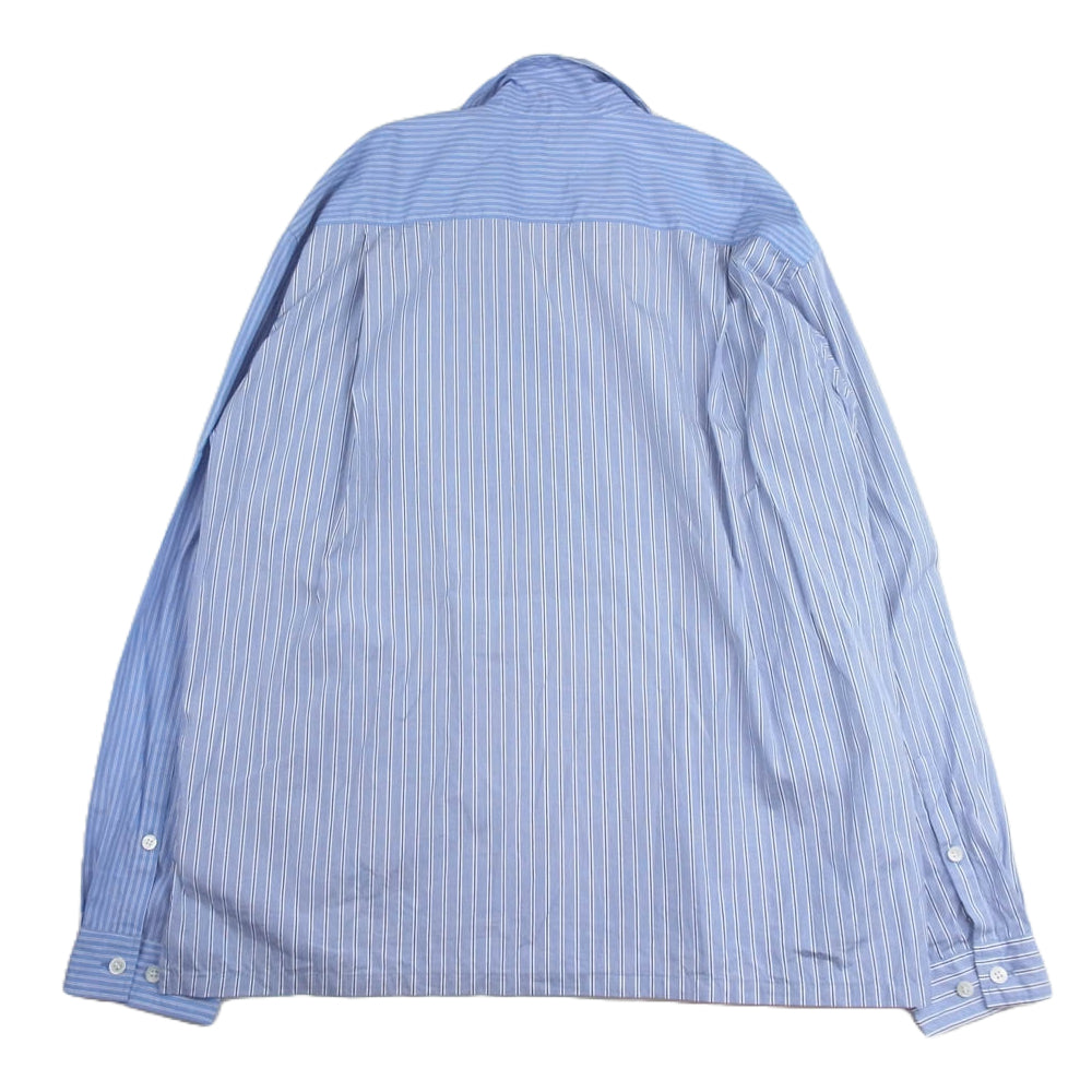 タイオアノット T02-SH09 T.M. OPEN COLLAR SHIRT オープンカラー ストライプ シャツ ブルー系 3【中古】