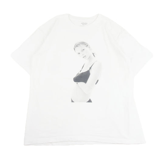 ビオトープ BOM-74000-A Kate Moss ケイトモス by David Sims Photo T-shirts フォトプリント Tシャツ ホワイト系 XL【中古】