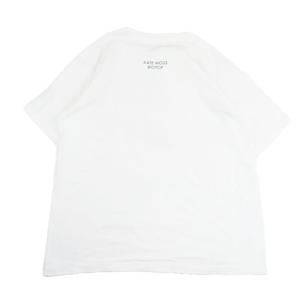 ビオトープ BOM-74000-A Kate Moss ケイトモス by David Sims Photo T-shirts フォトプリント Tシャツ ホワイト系 XL【中古】