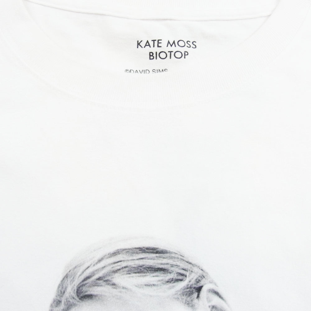 ビオトープ BOM-74000-A Kate Moss ケイトモス by David Sims Photo T-shirts フォトプリント Tシャツ ホワイト系 XL【中古】